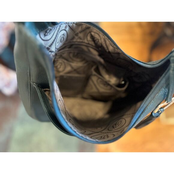 Brighton Dark Green Barbados Ziptop Hobo Bag - Picture 9 of 11